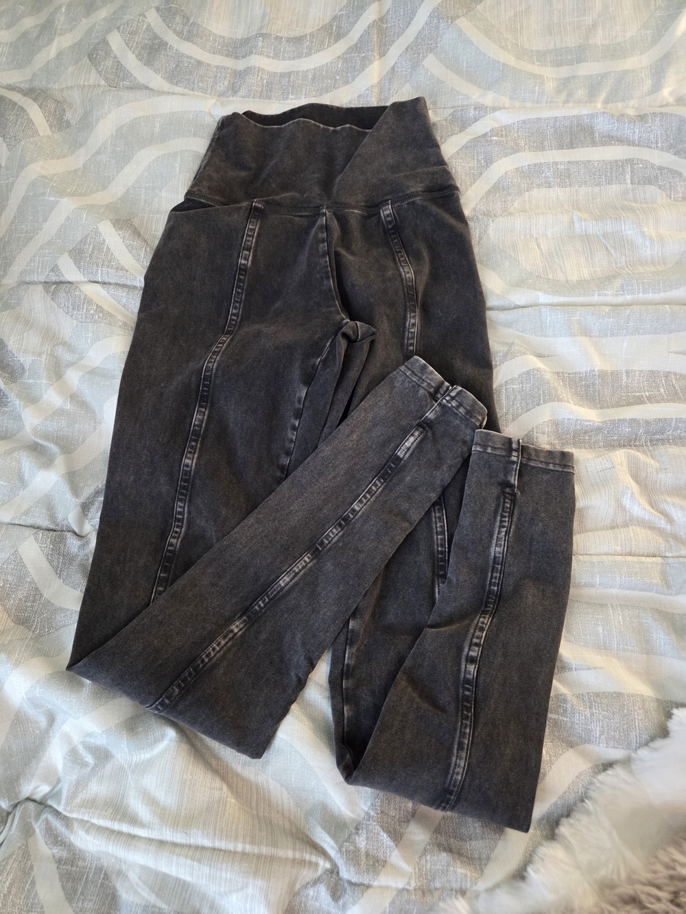 aerie Washed Black High-Rise Leggings